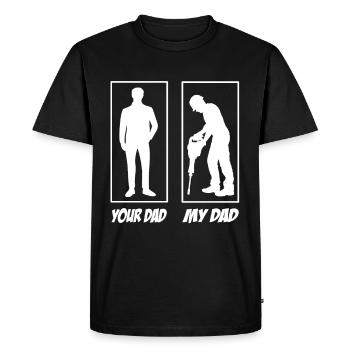Your Dad My Dad Construction Worker Dad - Men's Premium Organic T-Shirt - black - Front - Nico (187cm)