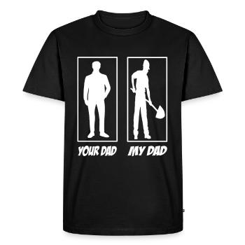 Your Dad My Dad Construction Worker Dad - Men's Premium Organic T-Shirt - black - Front - Nico (187cm)