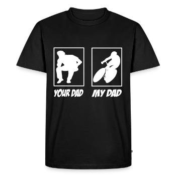 Your Dad My Dad Road Bike Dad - Men's Premium Organic T-Shirt - black - Front - Nico (187cm)