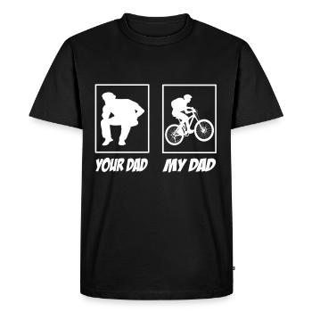 Your Dad My Dad Mountain Bike Dad - Men's Premium Organic T-Shirt - black - Front - Nico (187cm)
