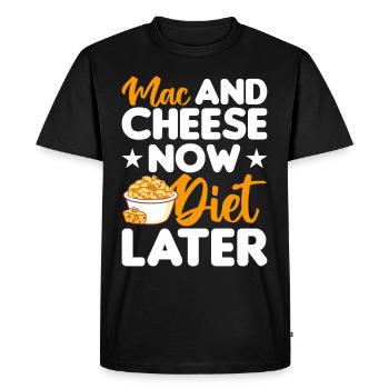 Macaroni and cheese mac and cheese pasta pasta - Men's Premium Organic T-Shirt - black - Front - Nico (187cm)