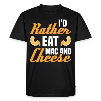 Macaroni and cheese mac and cheese pasta pasta - Men's Premium Organic T-Shirt - black - Front - Nico (187cm)