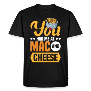 Macaroni and cheese mac and cheese pasta pasta - Men's Premium Organic T-Shirt - black - Front - Nico (187cm)