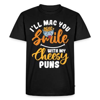 Macaroni au fromage macaroni et pâtes au fromage - T-shirt Premium bio Homme - noir - Devant - Nico (187cm)