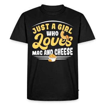 Macaroni and cheese mac and cheese pasta pasta - Men's Premium Organic T-Shirt - black - Front - Nico (187cm)