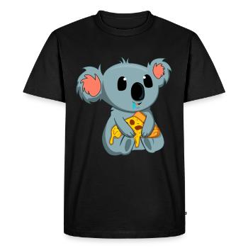 Pizza Eater Koala Lovers Animal Koala Bear - T-shirt Premium bio Homme - noir - Devant - Nico (187cm)