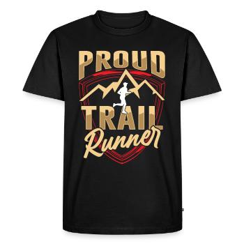 Proud Trail Runner Running Trail Running Race - T-shirt Premium bio Homme - noir - Devant - Nico (187cm)