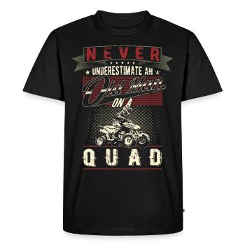 Never underestimate old man quad quad rider - Men's Premium Organic T-Shirt - black - Front - Nico (187cm)