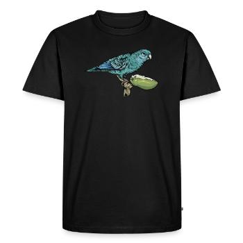 Perruche de Catherine I Perruche Oiseau d’ornementMotif pour - T-shirt Premium bio Homme - noir - Devant - Nico (187cm)