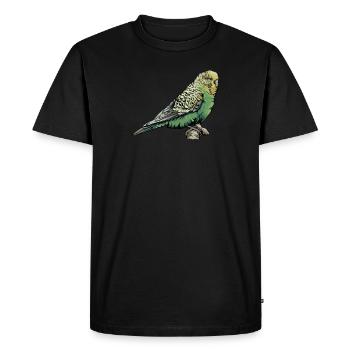 Perruche de Catherine I Perruche Oiseau d’ornementMotif pour - T-shirt Premium bio Homme - noir - Devant - Nico (187cm)