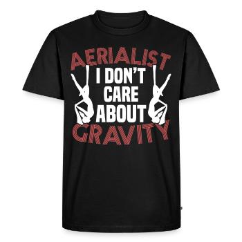 Aerial Silk / Aerial Yoga / Aerial Acrobatics Designs - Men's Premium Organic T-Shirt - black - Front - Nico (187cm)