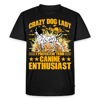 Crazy Dog Lady Je préfère le terme passionné de chien - T-shirt Premium bio Homme - noir - Devant - Nico (187cm)