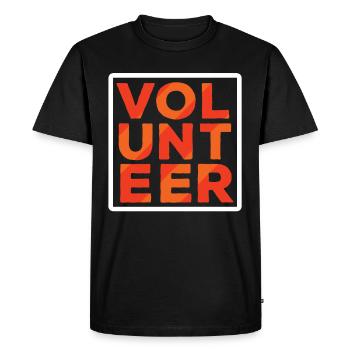 Bénévole bénévole - T-shirt Premium bio Homme - noir - Devant - Nico (187cm)