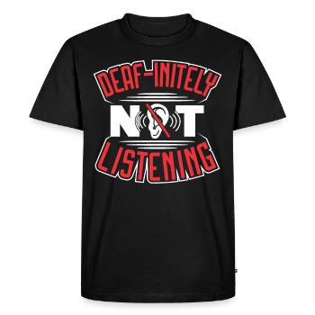 Deaf Deaf Sign Language Deaf Pride - Men's Premium Organic T-Shirt - black - Front - Nico (187cm)