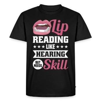 Deaf Deaf Sign Language Deaf Pride - Men's Premium Organic T-Shirt - black - Front - Nico (187cm)