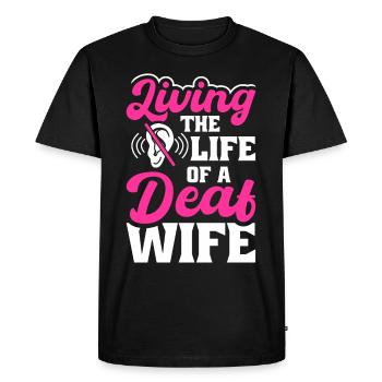 Deaf Deaf Sign Language Deaf Pride - Men's Premium Organic T-Shirt - black - Front - Nico (187cm)