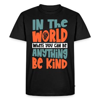 Deaf Deaf Sign Language Deaf Pride - Men's Premium Organic T-Shirt - black - Front - Nico (187cm)