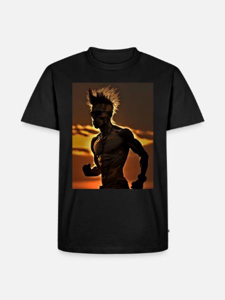 Punk Läufer - Männer Premium Bio T-Shirt - Schwarz