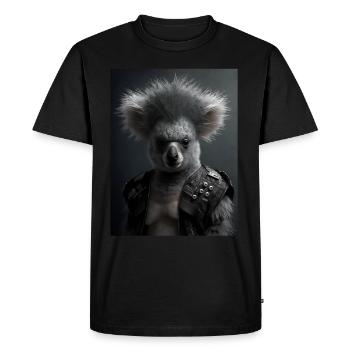 Cool Punk Koala - T-shirt Premium bio Homme - noir - Devant - Nico (187cm)