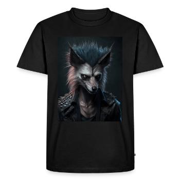 Punk rebelle Wulf - T-shirt Premium bio Homme - noir - Devant - Nico (187cm)