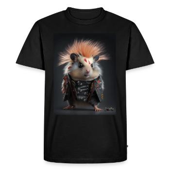 Souris Punk Cool - T-shirt Premium bio Homme - noir - Devant - Nico (187cm)