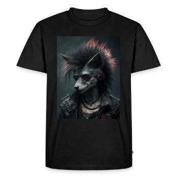 Cool Punk Wulf - T-shirt Premium bio Homme - noir - Devant - Nico (187cm)