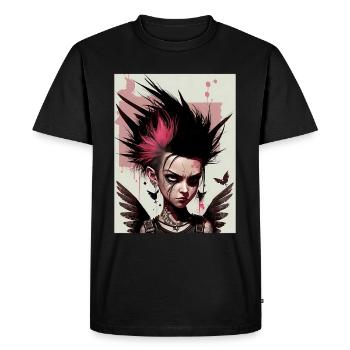 Fée punk cool - T-shirt Premium bio Homme - noir - Devant - Nico (187cm)