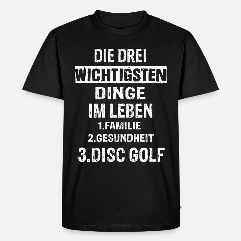 Disc Golf - Männer Premium Bio T-Shirt - Schwarz