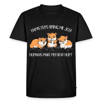 Les gens me donnent des maux de tête - T-shirt Premium bio Homme - noir - Devant - Nico (187cm)