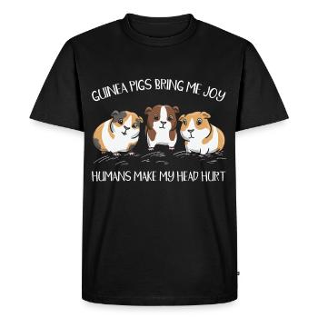 Rongeur Guinée Amoureux Guinée - T-shirt Premium bio Homme - noir - Devant - Nico (187cm)