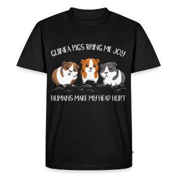 Lover Rodent Guinea Owner - Men's Premium Organic T-Shirt - black - Front - Nico (187cm)