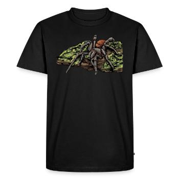 Tarentule I Tarantula Terrarium motif pour - T-shirt Premium bio Homme - noir - Devant - Nico (187cm)