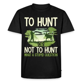 Chasse conduite Vêtements de chasse Chasseurs Chasse Chasse - T-shirt Premium bio Homme - noir - Devant - Nico (187cm)