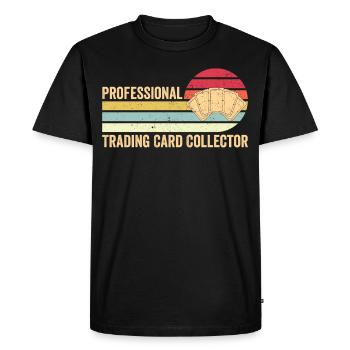 Funny Trading Card Game TCG Retro - Men's Premium Organic T-Shirt - black - Front - Nico (187cm)