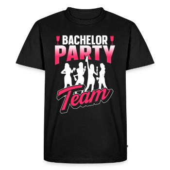 Bachelor Party Team Bachelor Bride - Men's Premium Organic T-Shirt - black - Front - Nico (187cm)