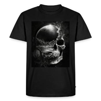 Crâne de Moonshine - T-shirt Premium bio Homme - noir - Devant - Nico (187cm)