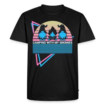 Fun camping camper Camp Retro - Men's Premium Organic T-Shirt - black - Front - Nico (187cm)