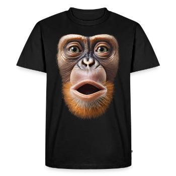 Funny Monkey T-Shirt - T-shirt Premium bio Homme - noir - Devant - Nico (187cm)