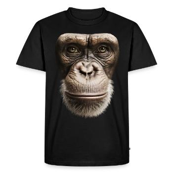 Funny Monkey T-Shirt - T-shirt Premium bio Homme - noir - Devant - Nico (187cm)