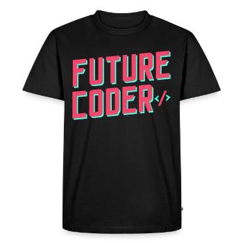 Programmeur de code de codage du futur codeur - T-shirt Premium bio Homme - noir - Devant - Nico (187cm)