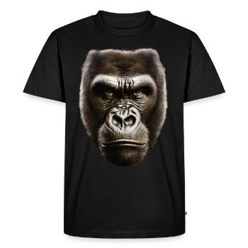 Funny Monkey T-Shirt - T-shirt Premium bio Homme - noir - Devant - Nico (187cm)