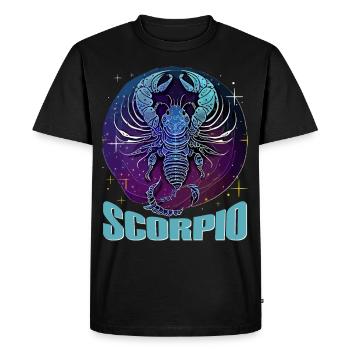 Scorpio Celestial Scorpion Zodiac Symbol Scorpius - Men's Premium Organic T-Shirt - black - Front - Nico (187cm)