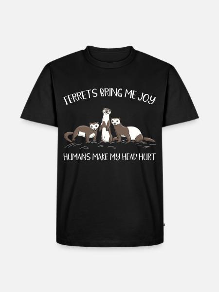 Tier Frettchenflüsterer Wildtier - Männer Premium Bio T-Shirt - Schwarz