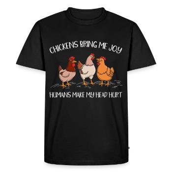 Chicken Whisperer Chicken Lover - T-shirt Premium bio Homme - noir - Devant - Nico (187cm)
