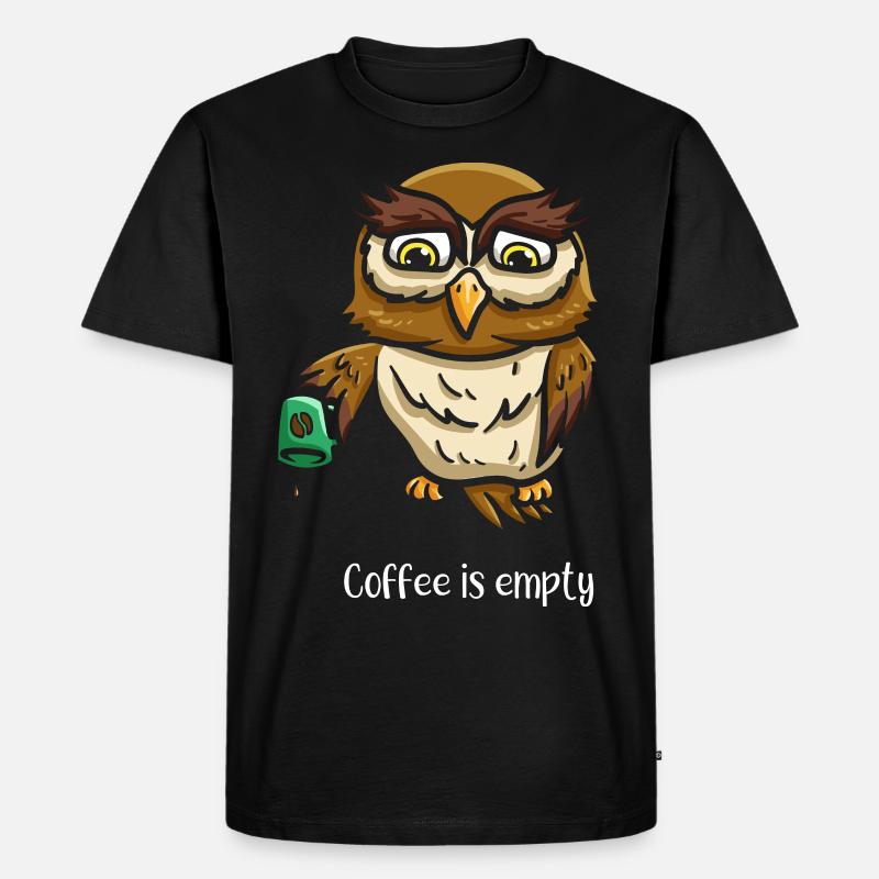 empty coffee ornithology - Men's Premium Organic T-Shirt - black