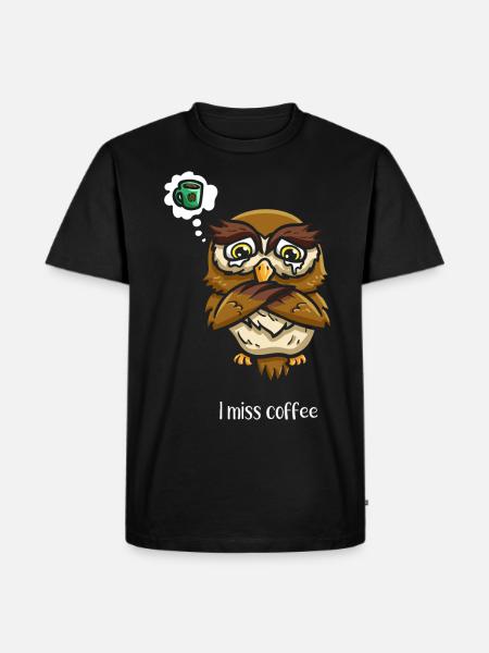 I coffee drinker coffee miss - Men's Premium Organic T-Shirt - black