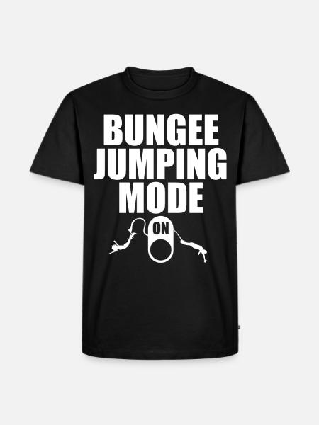 Bungee-jumping-modus Auf Bungee-jumper-adrenalin - Männer Premium Bio T-Shirt - Schwarz