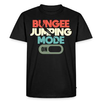 Mode saut à l’élastique sur adrénaline du sauteur à l’élastique - T-shirt Premium bio Homme - noir - Devant - Nico (187cm)