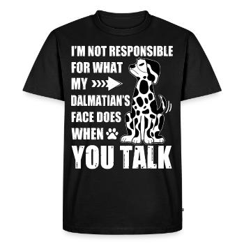 Drôle de dicton dalmate - T-shirt Premium bio Homme - noir - Devant - Nico (187cm)