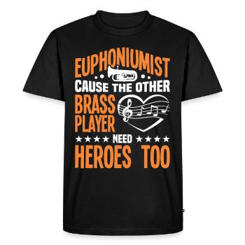 Euphonium Euphonium Player Brass Euphonist - Men's Premium Organic T-Shirt - black - Front - Nico (187cm)